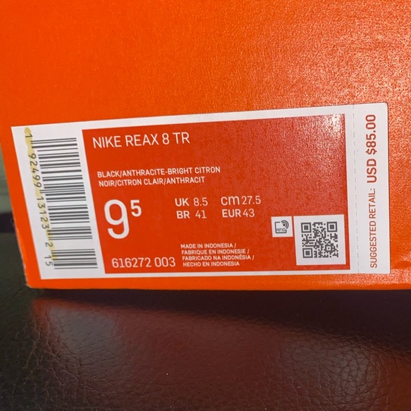 Nike Reax 8 TR Athletic Training Shoes Black  NEW Size 9.5 - Picture 6 of 10